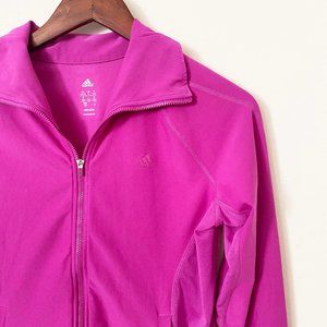 Adidas Climalite Zip Track Jacket, Berry, Small